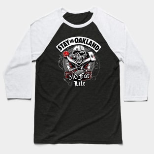 Oakland Raiders - STAY IN OAKLAND! Baseball T-Shirt